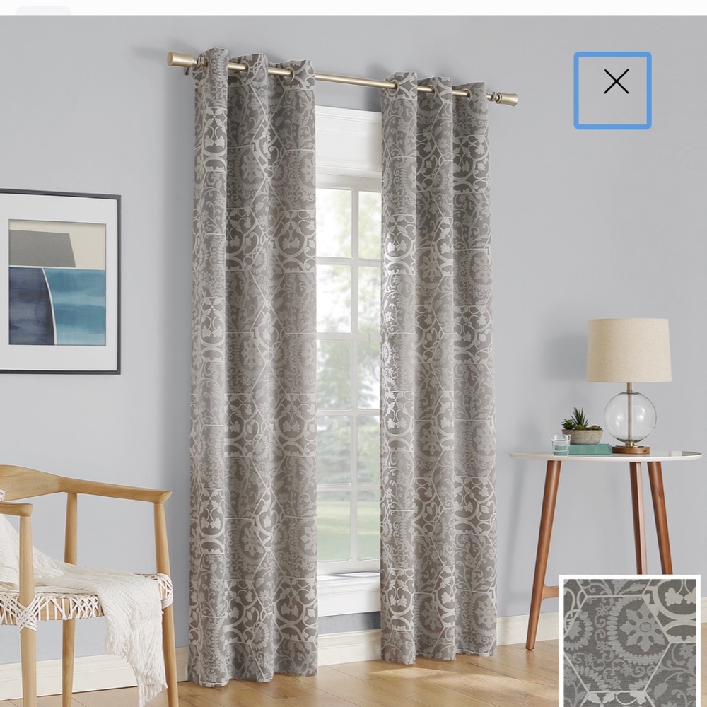 Cora Medallion Jacquard Blackout Grommet Curtain